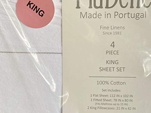 Piu Belle Piubelle Raw Edge King Size Sheet Sheet - King Size 4 -PC Conjunto inclui 2 travesseiros de tamanho King - Algodão