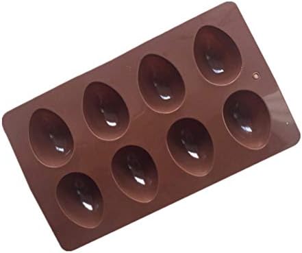 2 PCs 8 Cavidade Páscoa ovo de ovo de silicone Diy chocolate doces de doce geléia de molde de molde de molde de molde de