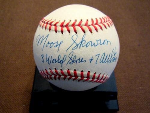 Moose Skowron 8x World Series 7x All -Stars Yankees assinado Auto Oal Baseball JSA - Bolalls autografados