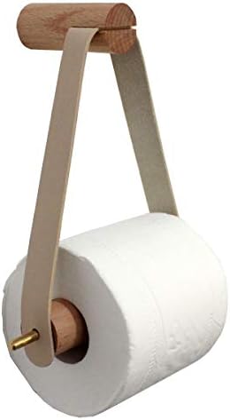 Funerom Wooden Design vintage de papel higiênico Rolo de papel - Suporte de lenço de papel higiênico montado na parede - com parafusos
