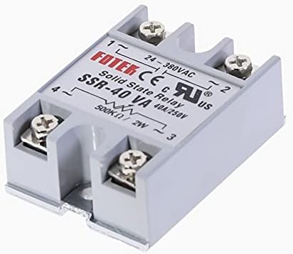 DJDLFA 1PCS Módulo de relé de estado sólido SSR-40VA 40A Controle extermal Potenciômetro Entrada 24-380vac Saída