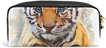 Top Carpinteiro Little Tiger Lápis Bolsa Bolsa para Escola de Maquiagem 1.7x0.75x0.5in