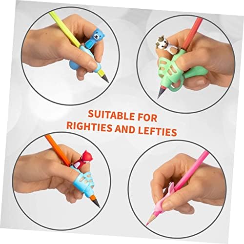 TOFFICU 1 Caixa segurando uma caneta para crianças lápis Escrevendo corretor de tripé de tripé lápis por lápis portador de