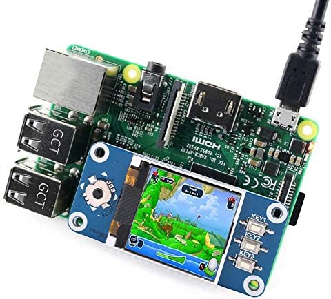 Tela ST7735S PI, substituição do módulo de monitor LCD de 1,44 polegada LCD com 1 joystick e 3 botões para Raspberry Pi 2b / 3b