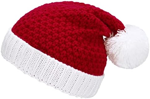 Durio Papai Noel Hat adulto chapéu de natal macio feminino gorro vermelho inverno winter warm natal chapé para mulheres