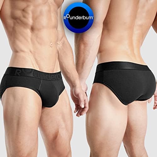 Rounderbum | Mente íntima - cuecas masculinas - boxeador com melhor melhor almofadas - modelador de corpo - calcinha acolchoada shapewear