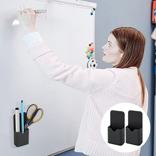 2pcs portadores de marcadores de caneta magnética, tamanho de size de caneta magnética Organizador de lápis Organizador em casa material para refrigerador Whiteboard Locker