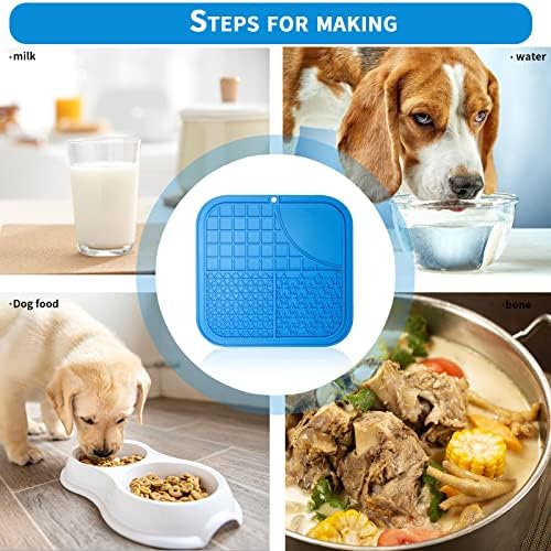 Lamber de cães Mat Slower: tapete de comida com copos de sucção, lambida de gato, tédio e redutor de ansiedade, animais