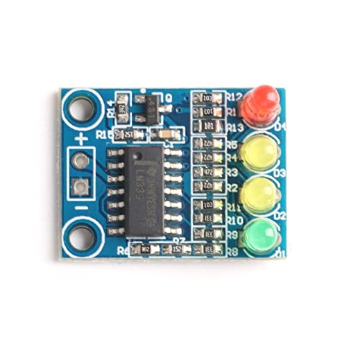 12V Bateria 4 Seção Indicador de eletricidade Module Carga da placa de 4 dígitos Módulo de indicação de energia Lâmpada LED