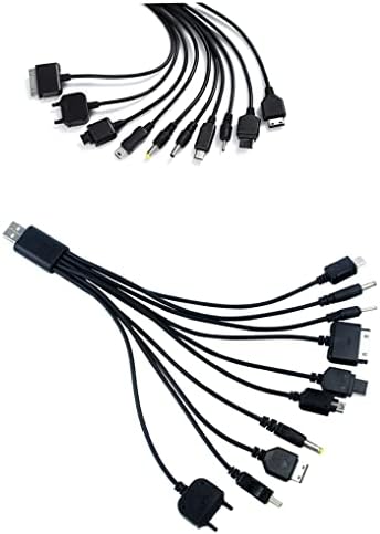 10 em 1 Cabo de carregamento USB universal Cabo de sincronização multifuncional para câmera PSP, cabo de carregamento multifuncional