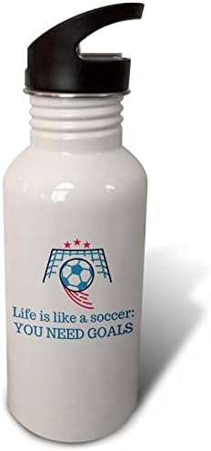 O texto da vida de 3drose Soccer é como um futebol, você precisa de meta - garrafas de água