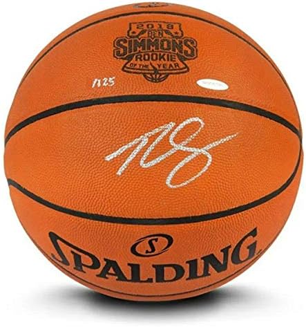 Ben Simmons assinou o basquete autografado Spalding Greated Roy 76ers /125 UDA - Basquete autografado