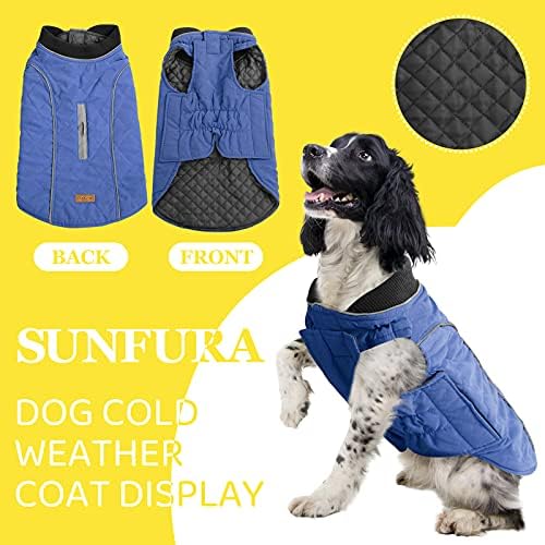 Jaqueta de inverno de cão quente para cães solar, cães de cães de cão -vento Casacos de clima frio acolchoado para inverno, roupas