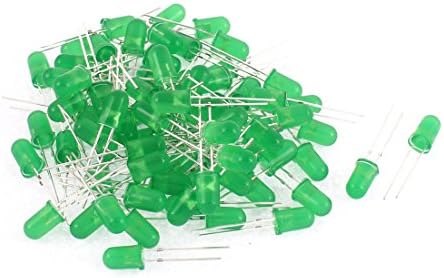 Diodos Aexit 75pcs 5mm Diodos verdes Diodos Diodes Diy Diy Diodos Schottky Lâmpada Lâmpada Lâmpada