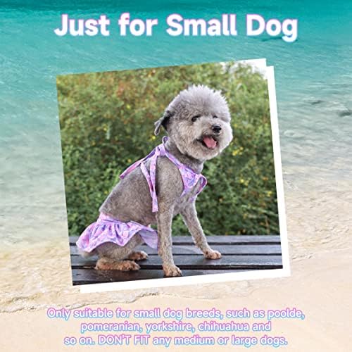 Fuz Blantaza Mermaid Dog Bikini Swimsuit para cães pequenos cachorros cachorrinhos Dogges Festas de banheira de