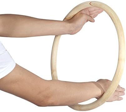 Zooboo Wing Chun Rattan Ring - Anéis de madeira natural Asa Tsun Kung Fu Pernas de força Manual Equipamento de treinamento da mão