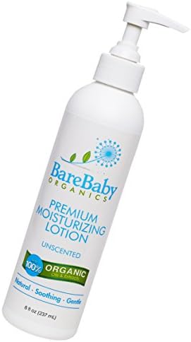 Loção de bebê orgânico - para pele normal, seca ou sensível - sem fragrâncias adicionais - hidratante amigável para eczema