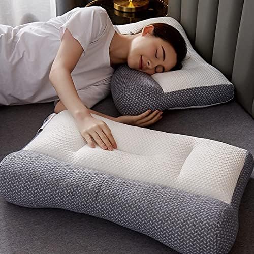 Travesseiro super ergonômico, contorno ergonômico ajustável travesseiro de cama ortopédica, travesseiro de suporte do travesseiro de contorno cervical para dor no pescoço e no ombro