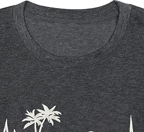 Camiseta de batimentos cardíacos para mulheres adoram camisetas gráficas de coração impressão camisetas de manga curta Casual de férias de verão Tops