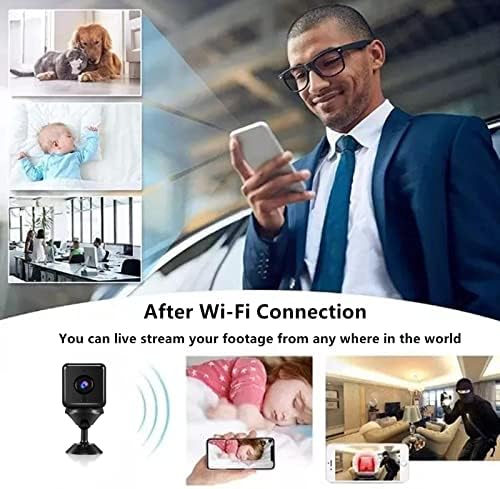 Câmera escondida Moollcea 4k Spy, UHD Wi -Fi Wireless Câmera/Bateria Câmera de Nanny Operada por Bateria/Câmera Pequena para Segurança em Casa/Câmera Interior Com Detecção de Motion Visão noturna/Câmera de Vigilância
