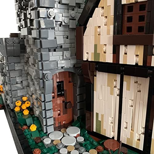 Lingxuinfo 5470pcs Cenário de rua medieval Treinando bloco de construção de terrenos, montagem MOC Model STEM Set, Modelo