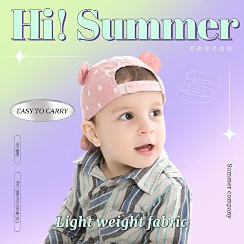 Dot Partten Baby Caps Summer Girl Boys Sun Hat com Ear Spring Summer Summer recém -nascido