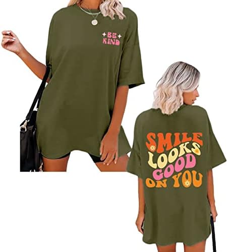 Roupas femininas para o verão plus size, padrão engraçado padrão de letra curta o-deco