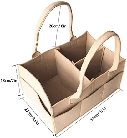 N/A Organizador de fraldas de fraldas para bebês - Lixeira portátil de armazenamento de berçário, cesta de carros de viagem,