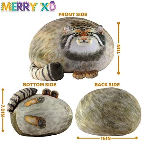 Merryxd Cat Plexhow travesseiro de corpo fofo animais de pelúcia macios macios, gatinho luxuoso travesseiro boneca grande