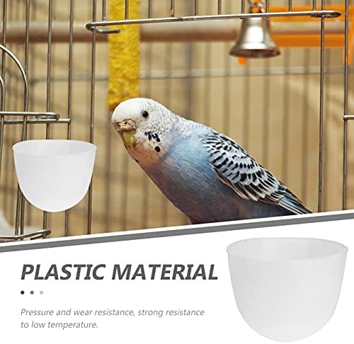 Dispensador de água de coelho 20pcs papagaio de alimentação de copo de copo de plástico alimentos prato de pássaros alojados de