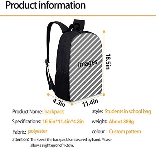 Karpix Backpack de desenho animado fofo, estampado 3D LOPTOP LAPTOP SACO SACO DE LAPTOP, Daypack para Adolescentes para meninos