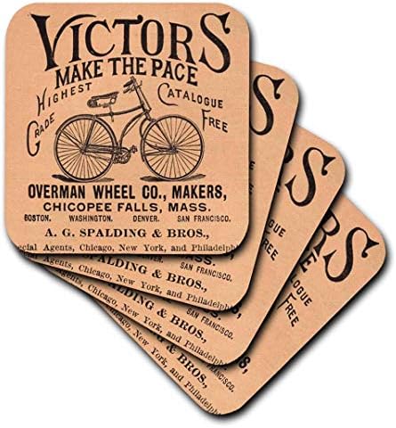 3drose cst_204036_1 impressão de anúncio de bicicleta vintage com palavras montanha -russa suave