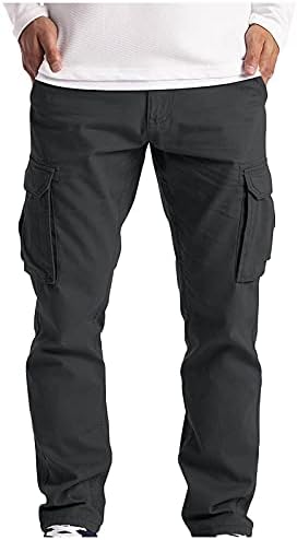 Calça de carga esportiva de wenkomg1 para homens trabalhos luxuosos calças folgadas calças de moletom reto de pernas pescando calças