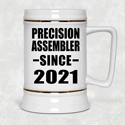 Designsify Precision Assembler desde 2021, caneca de 22 onças de caneca de caneca de cerâmica com alça para freezer, presentes
