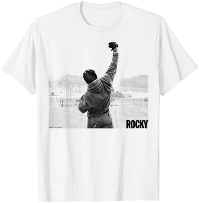 Punho Rocky Raise Camiseta de Poster de Gray Scale Movie