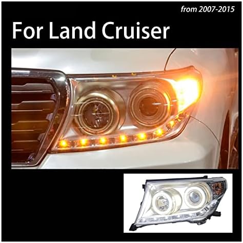 Lâmpada de cabeça de estilo de carro Compatível com os faróis de Toyota Land Cruiser 2007-2015 LC200 LED FARECTLIME