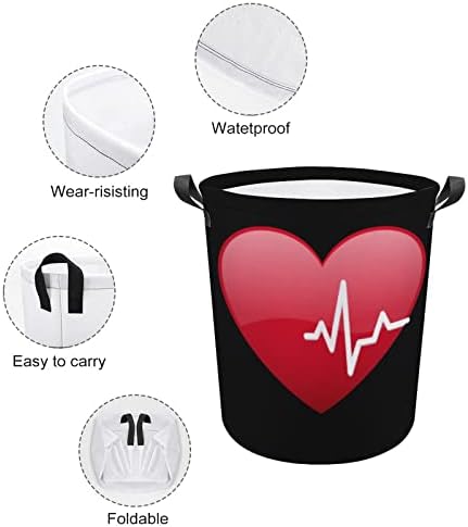 Cesta de batidas cardíacas cestas de lavanderia cesto para lavar roupa de lavar roupas de roupas