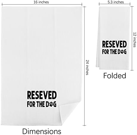 Reservado para o cachorro Toalhas engraçadas de cozinha toalhas de chá, 16 x 24 polegadas algodão toalhas de prato moderno panos de