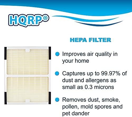 Filtro HQRP 2-Pack HEPA Compatível com Idylis AC-2119, AC2119, 2119, 561212 Star Energy Star, 0302648 302648 412564 Substituição