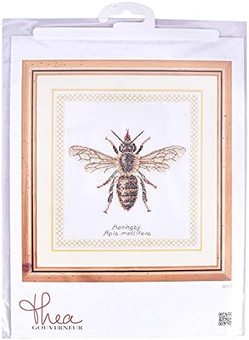 Thea Gouverneur - Kit de ponto cruzado contado - Bee de mel - Aida - 16 contagem - para adultos - 3017a