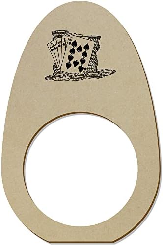 Azeeda 5 x 'Cartões e Poker Chips' Ringos/suportes de guardanapo de madeira