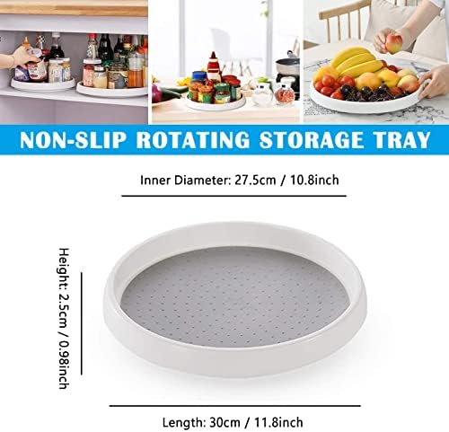 Roninkier Lazy-Susan Spice Rack Organizador-Armazenamento giratória rotativa para cozinha, despensa, armário, geladeira,
