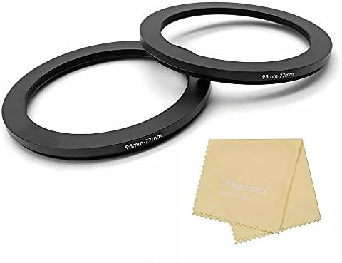 Anéis de etapa de metal de 95 a 77 mm, adaptador de anel de anel de anel de 95 a 77 mm a 77 mm para lente de câmera de 95 mm e 77mm UV CPL ND Filtros Caps Caps Lingofoto