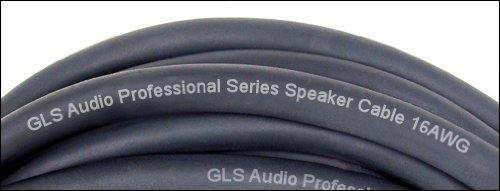GLS Audio Cabo de alto -falante de 100 pés de alto -falante Cabos de remendo - 100 pés 1/4 de polegada a 1/4 polegada Cabos profissionais de alto -falante 100 pés preto 16 fio de bitola - pro 100 'fono 6,3mm Cord 16g - Único