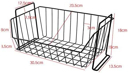 Ygqzm empilhável Ferro forjado rack de cozinha nórdica cesta de armazenamento nórdico cesta de lanches de armário de camadas múltiplas