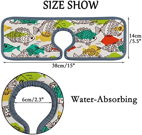 Torneira de cozinha absorvente tapetes 4 peças Fish Seal Sealife Strapol