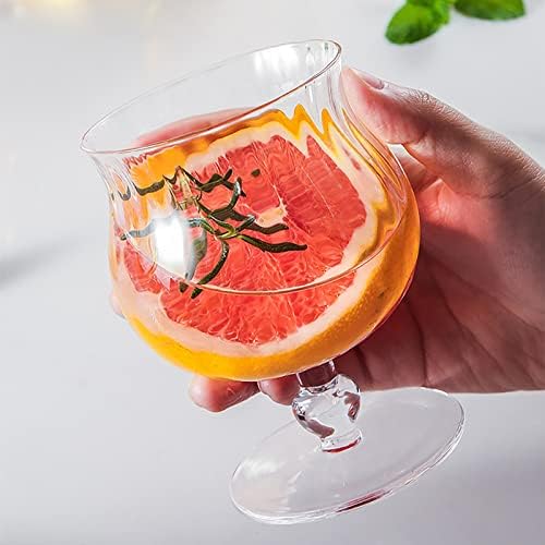 Copo de vinho de vidro de Libeoi, coqueti de vinhos de vinhos de água copo de bebida de martini, copo de vinho tinto transparente, para decoração da barra de casamento à luz de velas da luz de velas