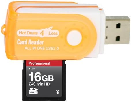 16 GB CLASSE 10 SDHC Equipe de alta velocidade cartão de memória 20MB/s. Cartão mais rápido do mercado da Camercorder Panasonic HDC-SD20K HDC-SD5BNDL. Um adaptador USB de alta velocidade gratuito está incluído. Vem com.