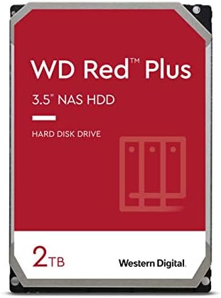 Western Digital 2TB WD RED PLUS NAS DUCO HARD HDD - 5400 RPM, SATA 6 GB/S, CMR, 64 MB CACHE, 3,5 - WD20EFRX