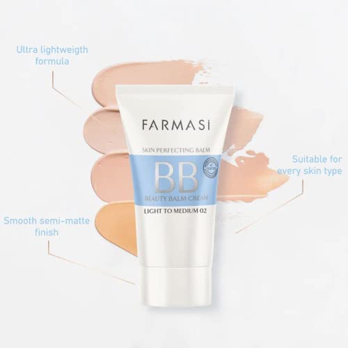 Farmasi compõe o BB Cream Beauty Balm, Pure, Natural e Flawless, sentindo-se fresco, leightweight e durante todo o dia, todos os tipos de pele, 50 ml/1,7 fl. Oz.